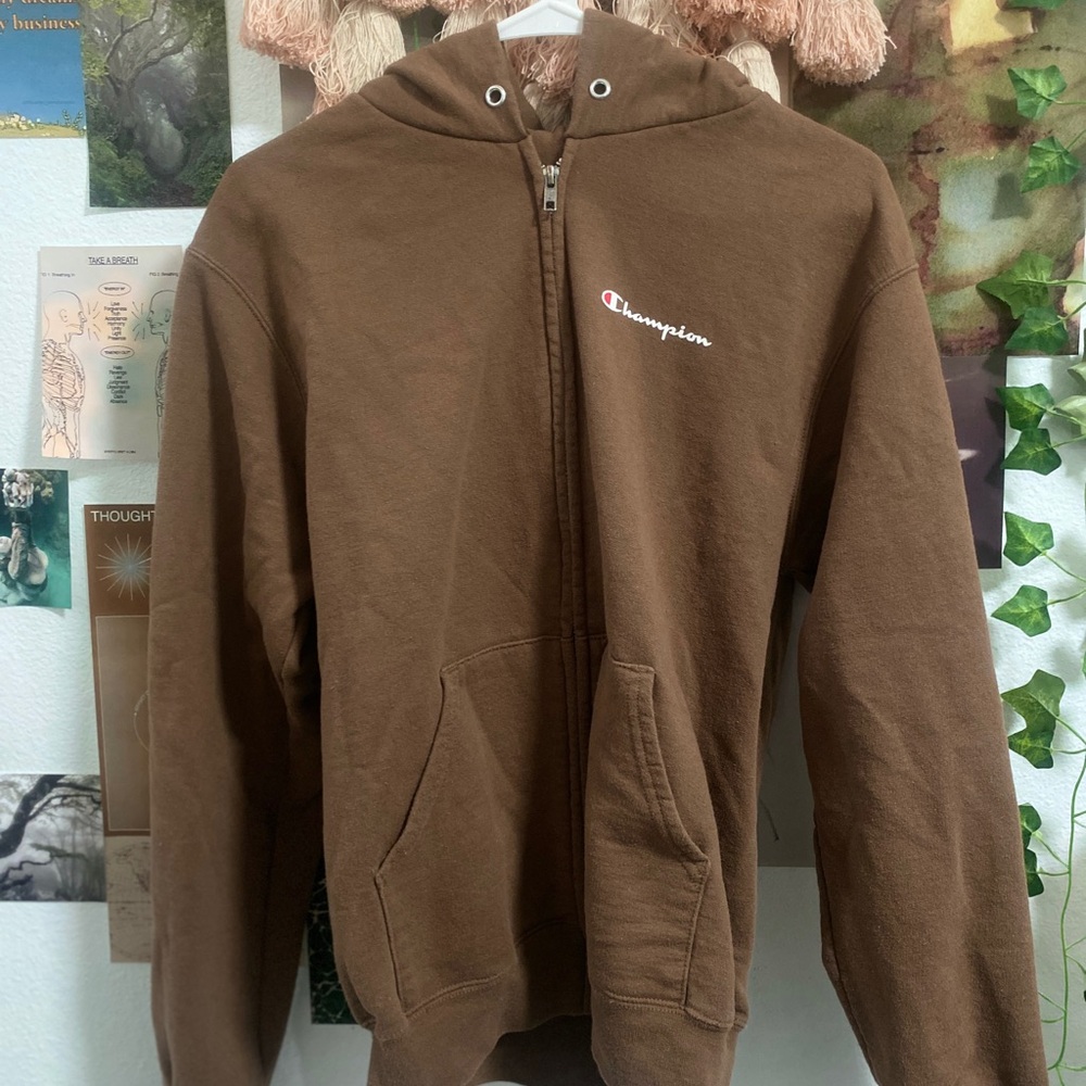 Champion Brown Zip-Up Hoodie